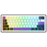 Tastatură Hator Wireless Hellyberry HK60 White Gaming, Fără fir