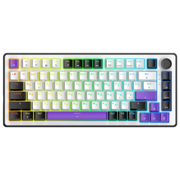 Tastatură Hator Hellyberry HK75 White Gaming, Cu fir photo 1