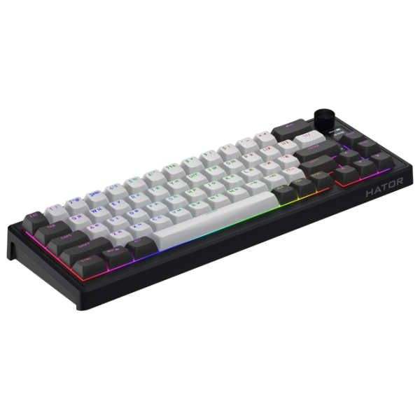 Tastatură Hator Wireless Skyfall 65 Pro Gray Gaming, Fără fir photo 4
