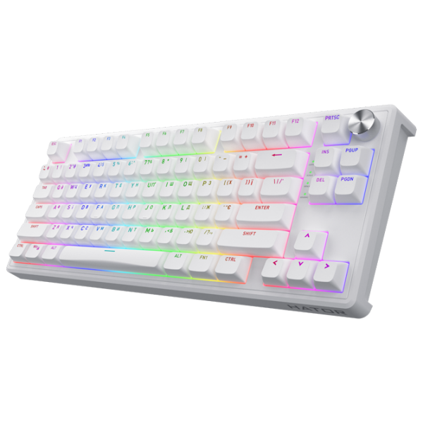 Tastatură Hator Skyfall 80 White Gaming, Cu fir photo 2