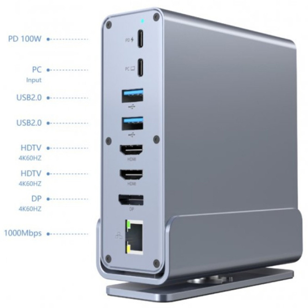 Adaptor Gembird A-CF-COMBO15-01 Gray USB Type-C photo 7