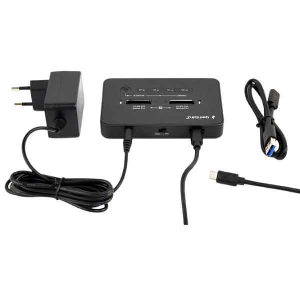 Dock-stație Gembird SATA & NVME Black USB Type-C photo 4