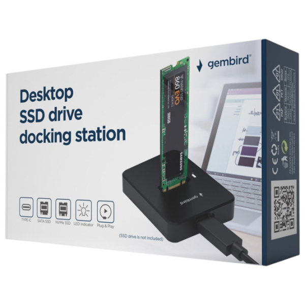 Док-станция Gembird DD-U3M2 Черный USB Type-C photo 3