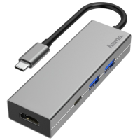 Адаптер Hama Multiport 200107 Серебряный USB Type-C