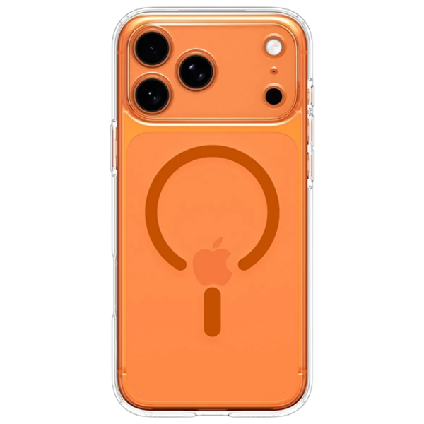 Чехол для смартфона Apple iPhone 17 Pro (Ultra Hybrid) Оранжевый Прозрачный Spigen, ТПУ, MagSafe Back
