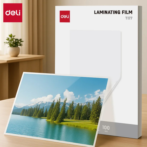 Folie pentru laminare DELI DLET176 Transparent A3,  photo 8