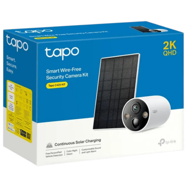 Cameră de supraveghere TP-Link TAPO C425 + Solar Panel 4 MP White 2560 x 1440 / Fără fir photo 4