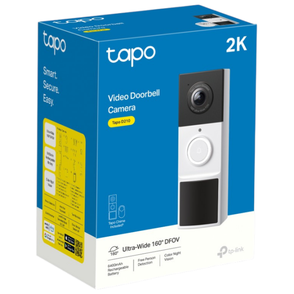 Sonerie inteligentă TP-Link Outdoor TAPO D210 Белый  photo 4
