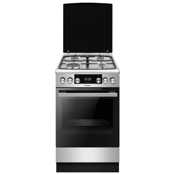 Плита Hansa FCMX58329 Нержавеющая сталь Тип плиты: Газовая, 65 л, Тип духовки: Электрическая photo 1