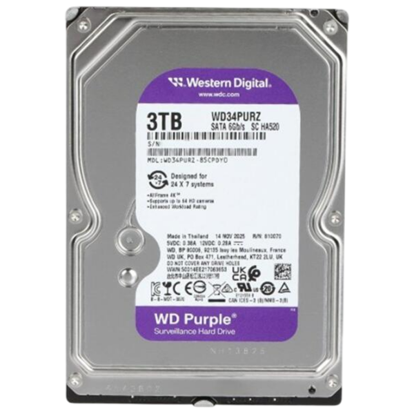 HDD Western Digital WD34PURZ 3.5'' 3 TB  photo 1