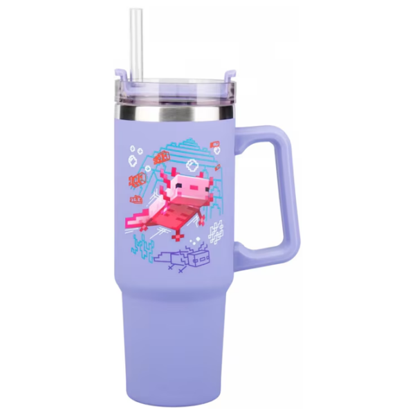 Термокружка Paladone Minecraft Insulated Cup and Straw Фиолетовый 900 мл photo 2
