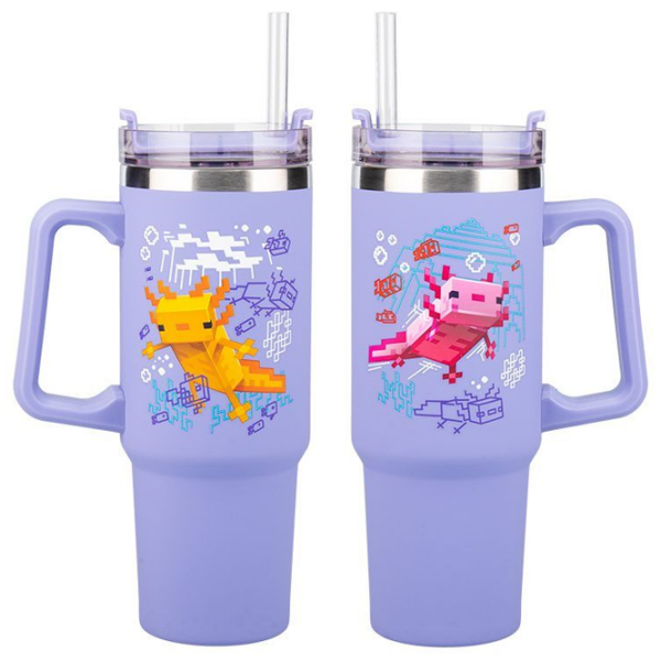 Термокружка Paladone Minecraft Insulated Cup and Straw Фиолетовый 900 мл photo 3