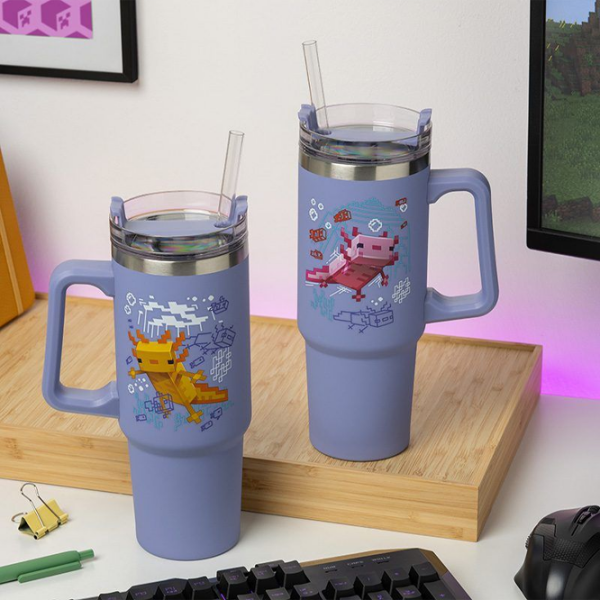 Термокружка Paladone Minecraft Insulated Cup and Straw Фиолетовый 900 мл photo 4