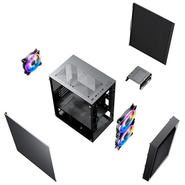 Корпус 1STPLAYER BS-2 Черный mATX photo 11