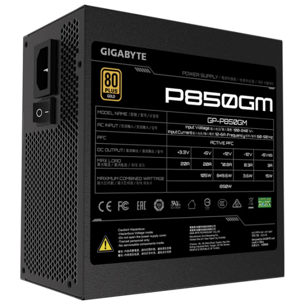 Блок питания Gigabyte GP-P850GM 850 Вт Черный  photo 6