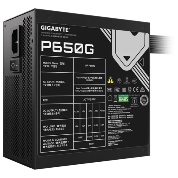 Блок питания Gigabyte GP-P650G PG5 650 Вт Черный  photo 5