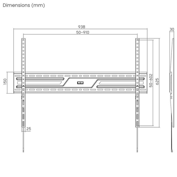 Кронштейн ТВ Gembird WM-100F-01 Черный VESA 900 x 600 мм photo 9
