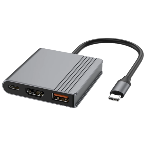 Адаптер Cablexpert A-CM-COMBO3-05 Серый USB Type-C photo 1