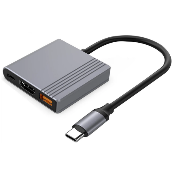 Адаптер Cablexpert A-CM-COMBO3-05 Серый USB Type-C photo 3