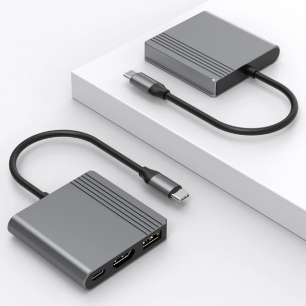 Адаптер Cablexpert A-CM-COMBO3-05 Серый USB Type-C photo 4