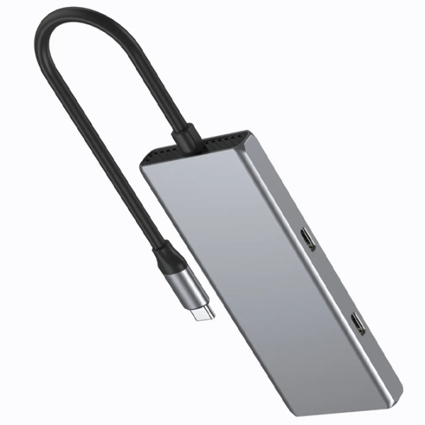 Адаптер Hub Gembird UHB-CM-U310-A2C2-01 Серебряный USB Type-C photo 2