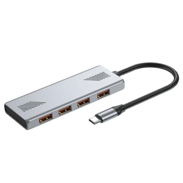 Адаптер Hub Gembird UHB-CM-U310-A4-01 Серебряный USB Type-C photo 2