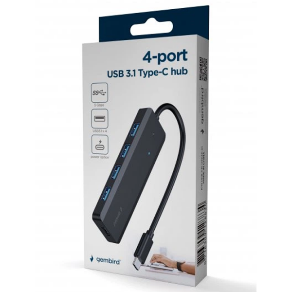 Адаптер Hub Gembird UHB-CM-U3P4P-01 Черный USB Type-C photo 4
