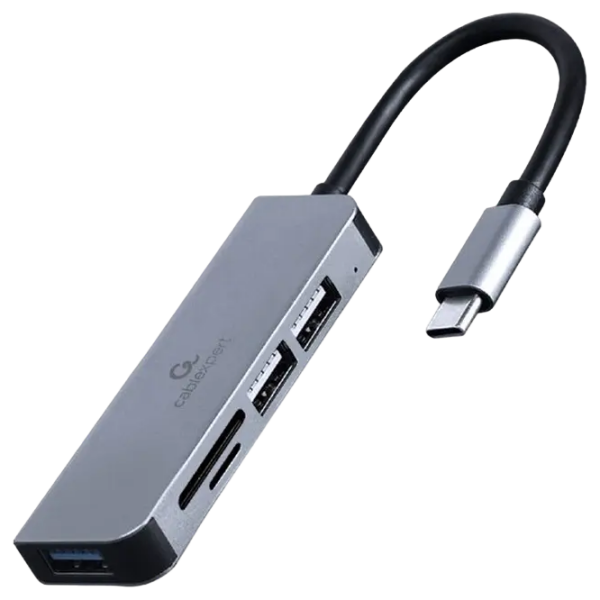 Адаптер Hub Gembird UHB-CM-CRU3P1U2P2-01 Серебряный USB Type-C photo 1