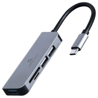 Адаптер Hub Gembird UHB-CM-CRU3P1U2P2-01 Серебряный USB Type-C
