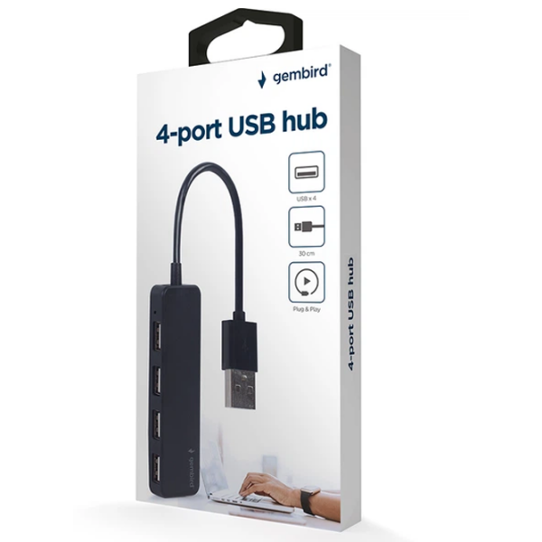 Адаптер Hub Gembird UHB-U2P4-06 Черный USB Type-A photo 3