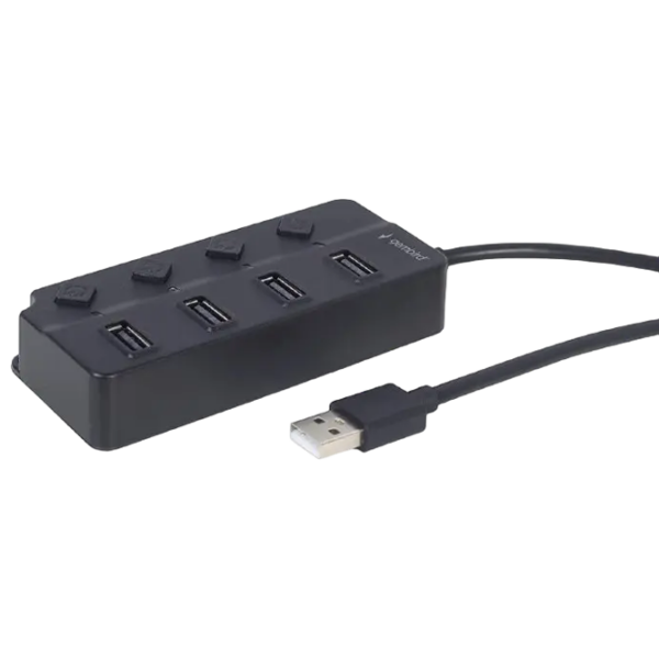 Adaptor Hub Gembird UHB-U2P4P-01 Black USB Type-A photo 4