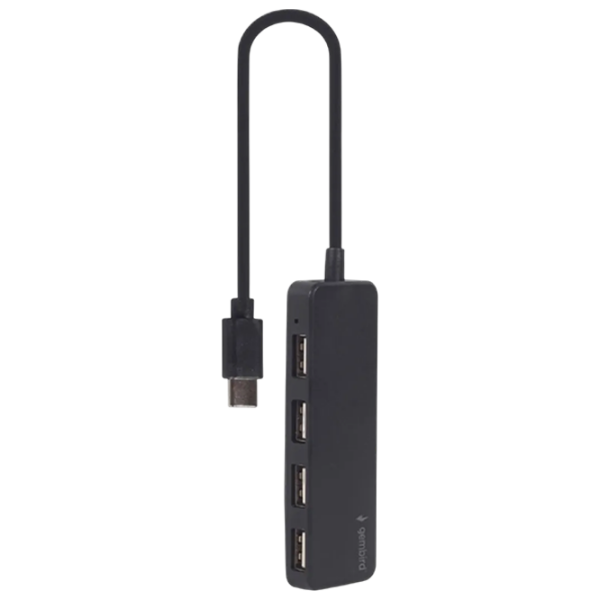 Adaptor Hub Gembird UHB-CM-U2P4-01 Black USB Type-C photo 1