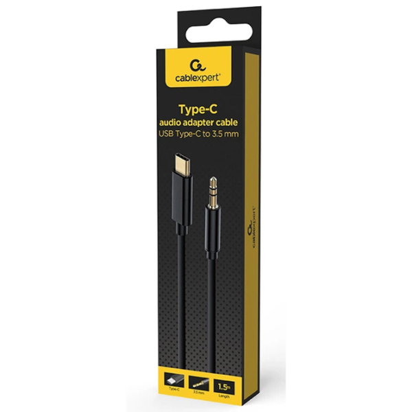 Аудио кабель Cablexpert CCA-CM3.5M-1.5M USB Type-C / 3.5 mm Черный  photo 3