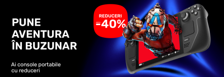 Ai reduceri până la 40% la console portabile. Pune aventura în buzunar!
