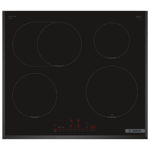 Plită încorporabilă cu inducție Bosch PIF651HC1E Black Sticlă ceramică, 7400 W photo 1