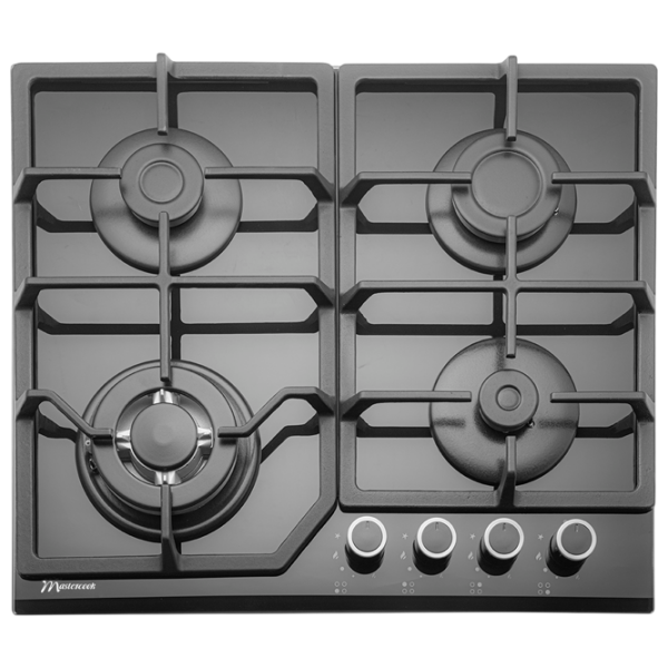 Plită încorporabilă pe gaz Mastercook MC-E 4215 G Gray Sticlă călită, Gratare: Fontă photo 1