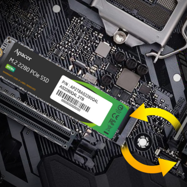 SSD Apacer AS2280Q4L M.2 NVMe 256 ГБ Скорость чтения: 3600 Мб/с,
Скорость записи: 3000 MБ/с photo 3