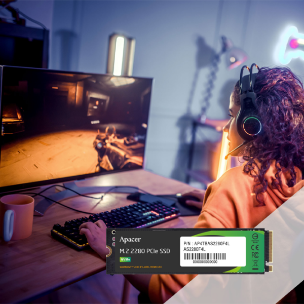 SSD Apacer AS2280F4L M.2 NVMe 1 TB Viteza de citire: 10500 MB/s,
Viteza de inscriere: 8700 MB/s photo 2