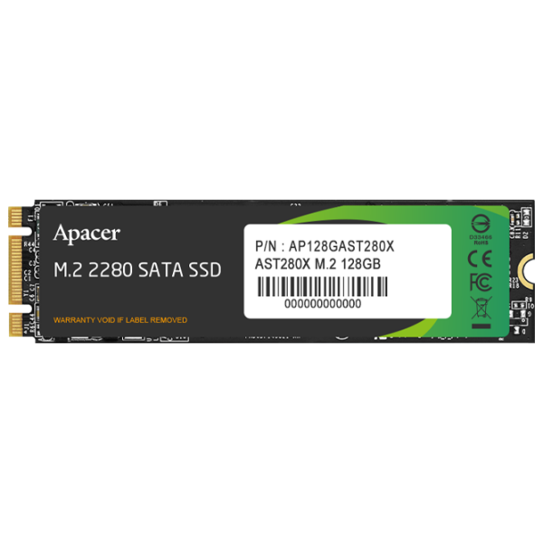 SSD Apacer AST280X M.2 128 GB Viteza de citire: 520 MB/s,
Viteza de inscriere: 500 MB/s photo 1