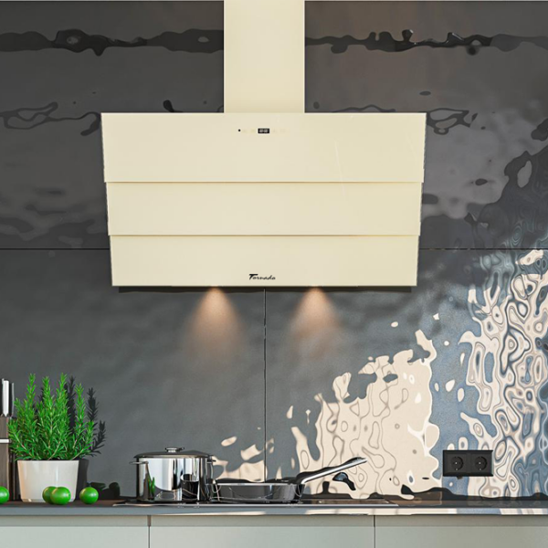 Hotă Tornado Megas 1200 LED Beige 90 cm, Recirculare, 1200 m³/h photo 11
