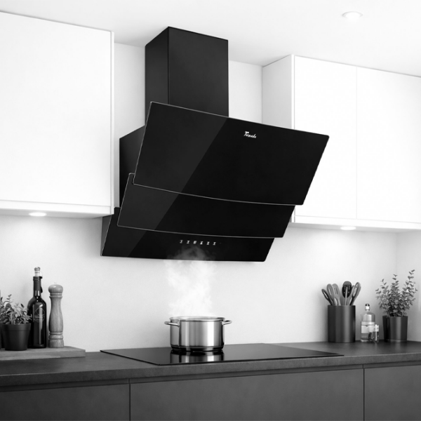 Hotă Tornado Piano 850 LED Black 60 cm, Recirculare, 850 m³/h photo 3