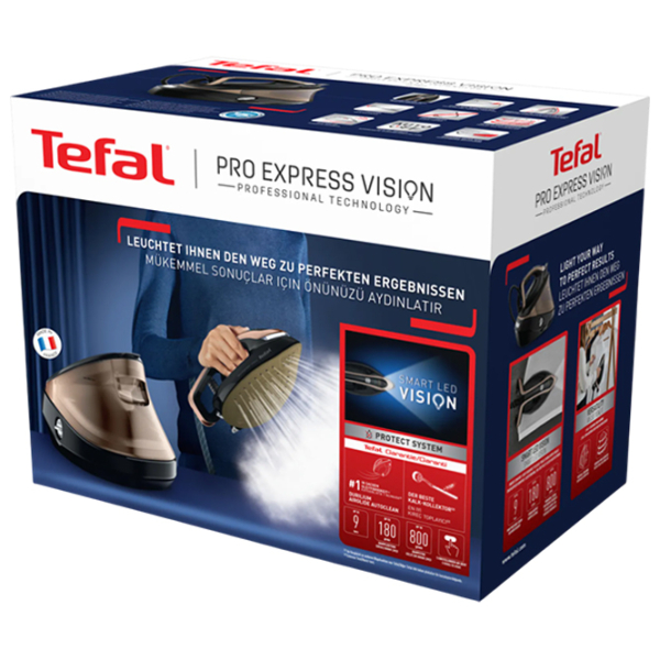 Fier de călcat Tefal Pro Express Vision Gold 3000 W, 180 g/min, 1.2 l, Acoperire antiaderentă photo 3
