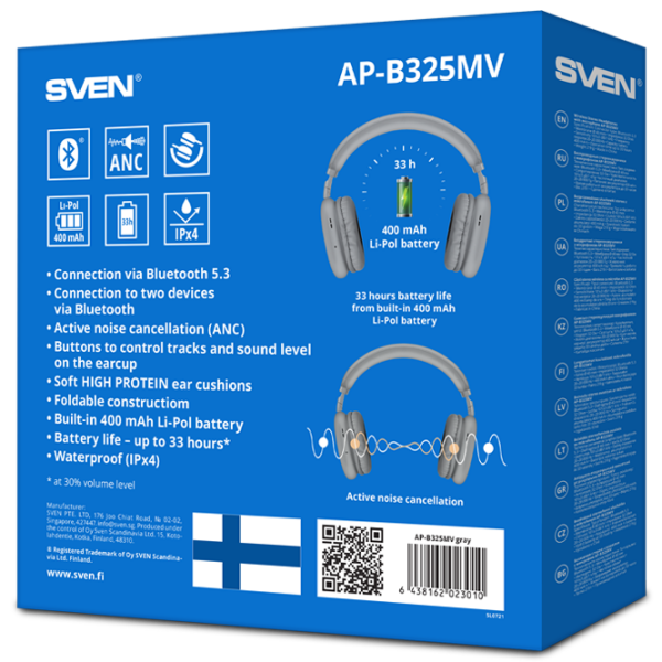 Căști Sven AP-B325MV Gray Fără fir / Personal / Over the ear photo 6