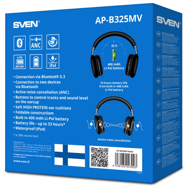 Căști Sven AP-B325MV Black Fără fir / Personal / Over the ear photo 6