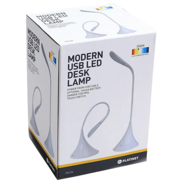 Lampă LED Platinet PDL04B White Rețea photo 3