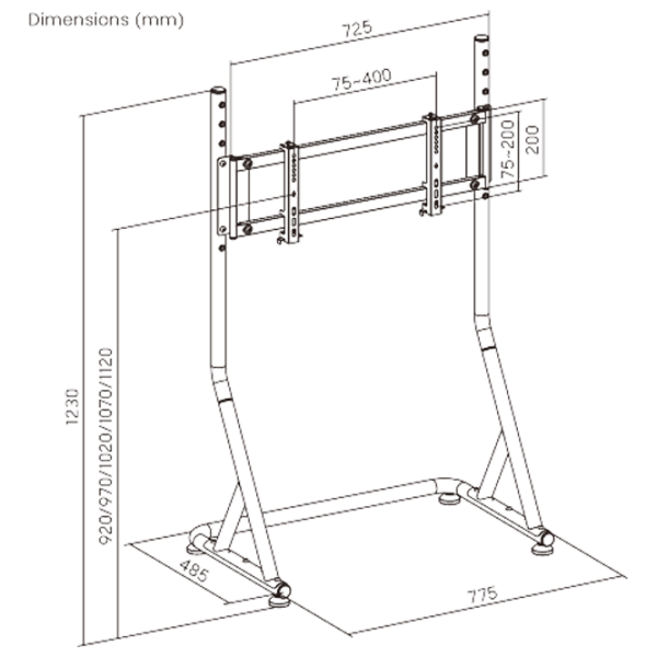 Suport pentru monitor LUMI LRS08-SR02 Black VESA 400 x 200 mm photo 2