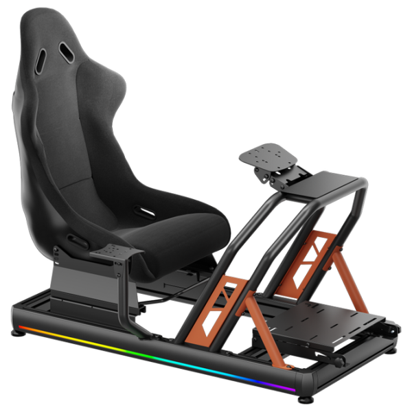 Scaun Gaming LUMI LRS08-BS02-KP01 Black Orange  photo 1