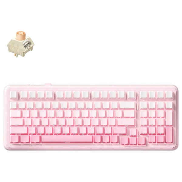 Tastatură Mchose K99 V2 Pink Gaming, Fără fir photo 2