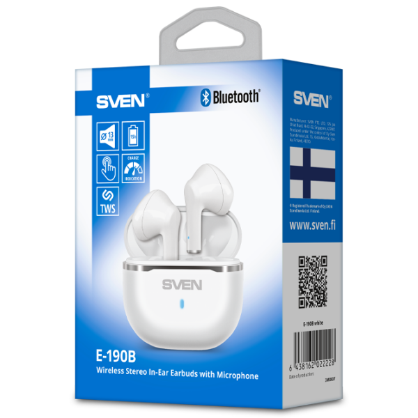 Căști Sven E-190B White Fără fir / Personal / In ear photo 10
