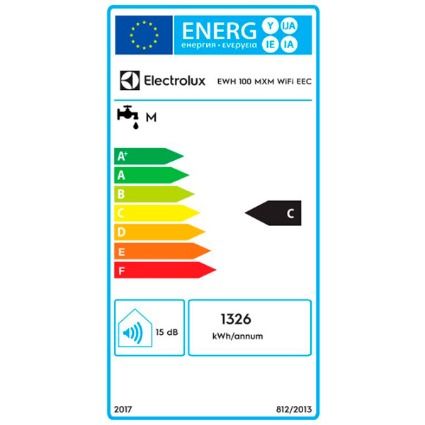 Boiler Electrolux EWH 100 MXM WiFi EEC White 2000 W, 100 l, Uscat, Email photo 11